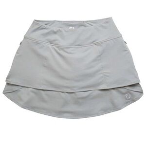 FOOTJOY WOMEN'S PERFORMANCE LAYERED SKORT- HEATHER GREY